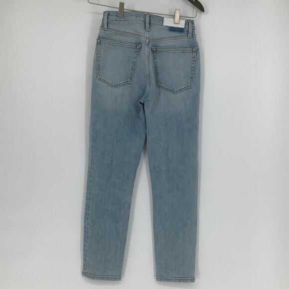 RE/DONE Size 26 Light Wash Jeans High Rise Ankle Crop Slim Fit Stretch G21-2 - Picture 3 of 7